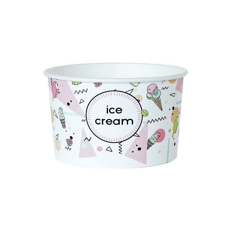 Kubek papierowy do lodów tajskich z/n LODY 360ml 25 szt