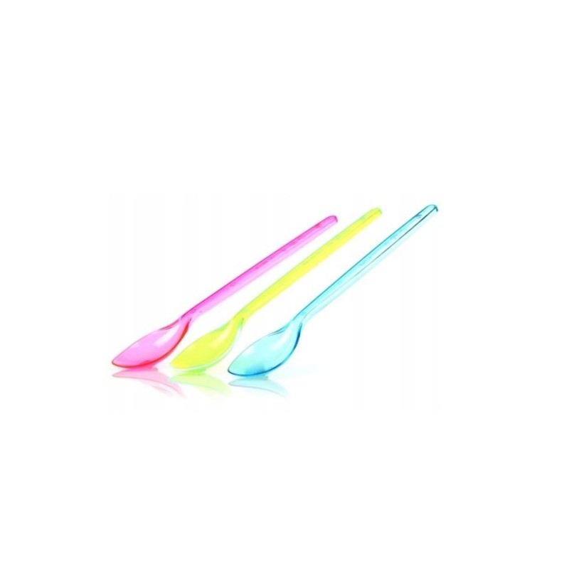 Łyżeczki neonowe, długie 19cm, 180szt./opak BUBU