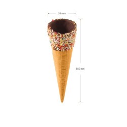 Wafel Deluxe z czekoladą i posypką, 140 sztuk