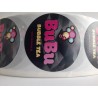 Etykiety BUBU bubble tea na rolce, naklejki na kubek 4200 szt.