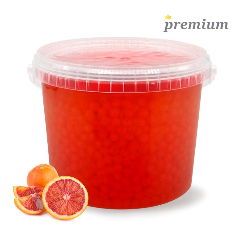 PREMIUM popping Boba Red Orange kulki czerwona pomarańcza 3,6 kg